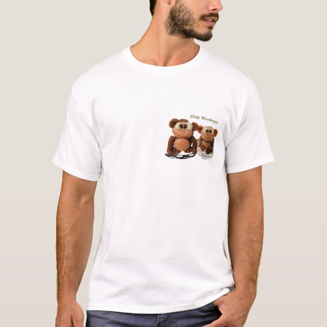 Chip Monkeys Funny T Shirt (Front)