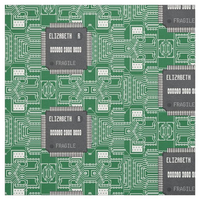 Chip On Printed Circuit Board With Your Name Fabric (Swatch)