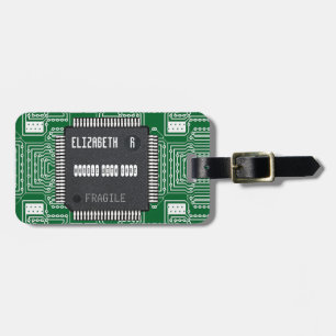 Chip On Printed Circuit Board With Your Name Luggage Tag