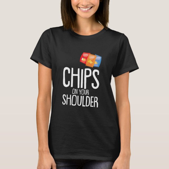 Chip On Your Shoulder Lazy DIY Halloween Costume T-Shirt (Front)
