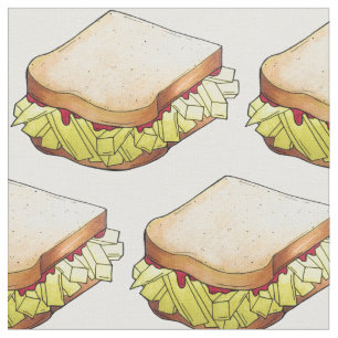 Chip Shop Butty Sandwich UK British Food Cuisine Fabric