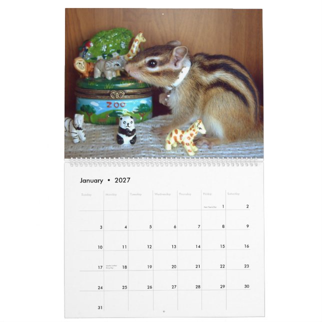 chipmunk (All country) Calendar (Jan 2027)