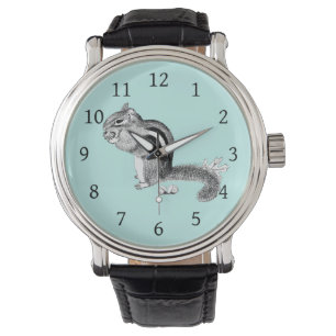 Chipmunk and Acorns Wrist Watch
