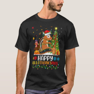 Chipmunk Animal Happy Chipmunk Hellothanksmas T-Shirt