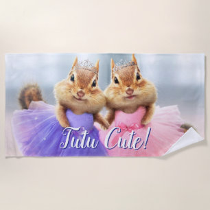 Chipmunk Ballerina Duo Beach Towel