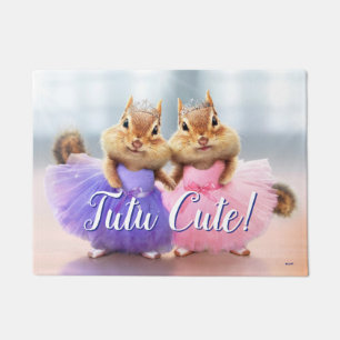 Chipmunk Ballerina Duo Doormat