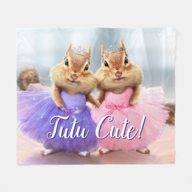 Chipmunk Ballerina Duo Fleece Blanket (Front (Horizontal))