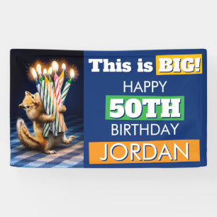 Chipmunk Birthday Candles Banner
