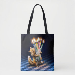 Chipmunk Birthday Candles Tote Bag