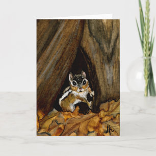 Chipmunk Blank Greeting Card