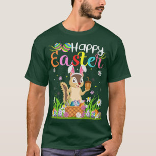 Chipmunk Bunny Egg Hunting Funny Chipmunk Happy Ea T-Shirt