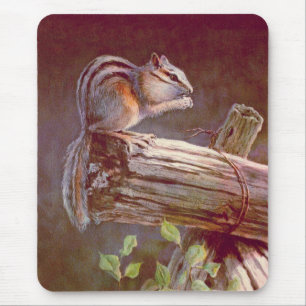 CHIPMUNK by SHARON SHARPE Mouse Pad