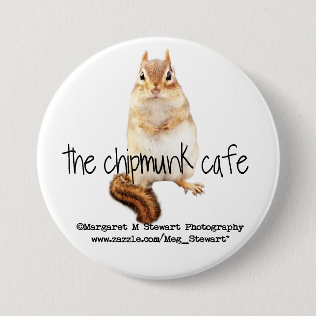 Chipmunk Cafe Logo 7.5 Cm Round Badge (Front)