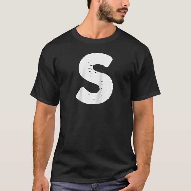 Chipmunk Carnival Group Costume Letter S Bleu Hall T-Shirt (Front)