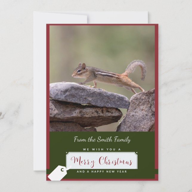 Chipmunk Christmas Card (Front)