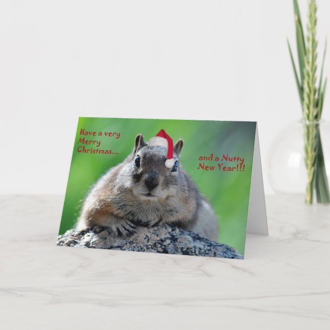Chipmunk Christmas card (Front)