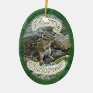 Chipmunk  Christmas Ornament