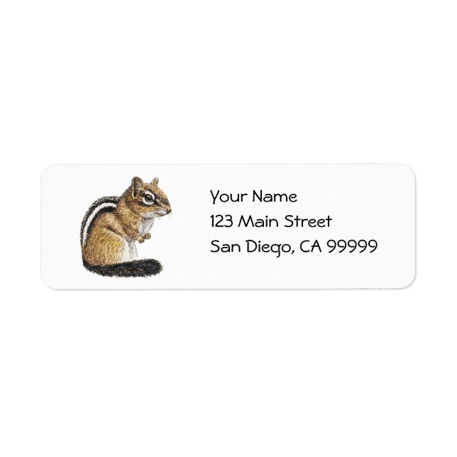 Chipmunk Cutie Return Address Label (Front)