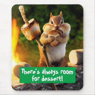 Chipmunk Eating Marshmallow Mouse Pad