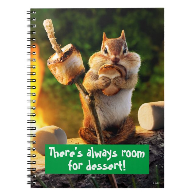 Chipmunk Eating Marshmallow Notebook (Front)