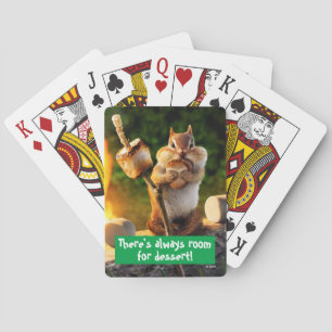 Chipmunk Eating Marshmallow Playing Cards