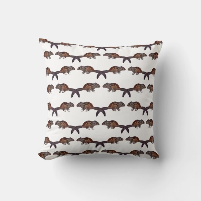 Chipmunk Frenzy Pillow (Choose Colour) (Front)