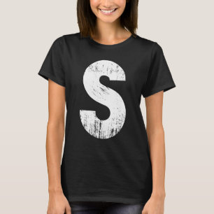 Chipmunk Halloween Carnival Costume Letter S Blue T-Shirt