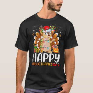 Chipmunk  Halloween Christmas Happy Hallothanksmas T-Shirt