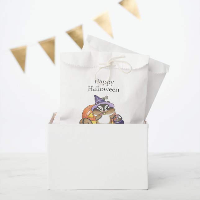 Chipmunk Halloween Trick or Treat  Favour Bag (Party)