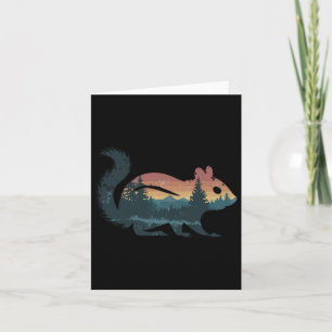 Chipmunk Hunting Hiking Outdoor Camping Forest Men Card