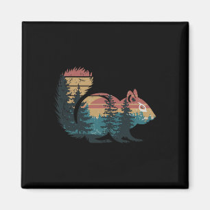 Chipmunk Hunting Hiking Outdoor Camping Forest Men Magnet