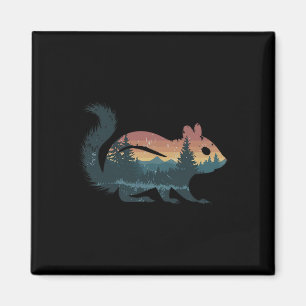 Chipmunk Hunting Hiking Outdoor Camping Forest Men Magnet