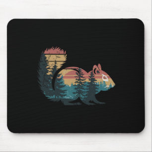 Chipmunk Hunting Hiking Outdoor Camping Forest Men Mouse Pad