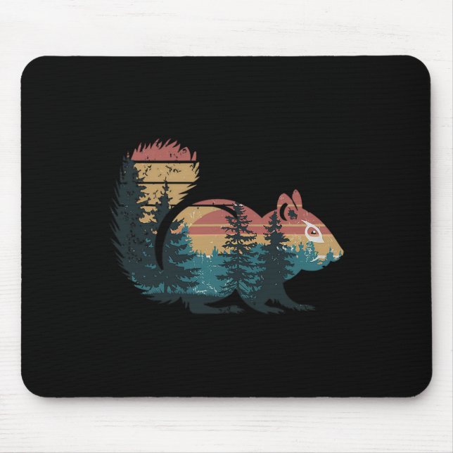 Chipmunk Hunting Hiking Outdoor Camping Forest Men Mouse Pad (Front)