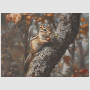 Chipmunk in a Tree Decoupage Tissue Paper