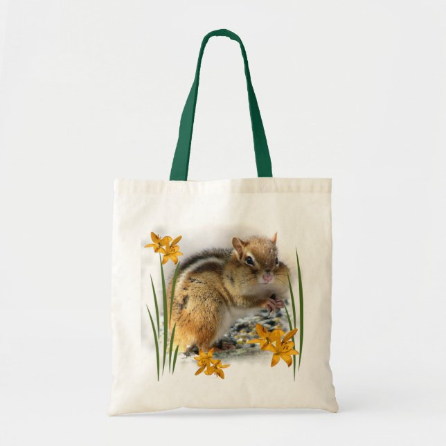 Chipmunk in Springtime Tote Bag (Front)