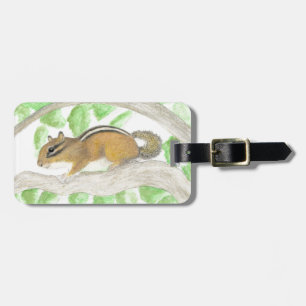 Chipmunk in the Apple Tree Luggage Tag