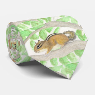Chipmunk in the Apple Tree Tie