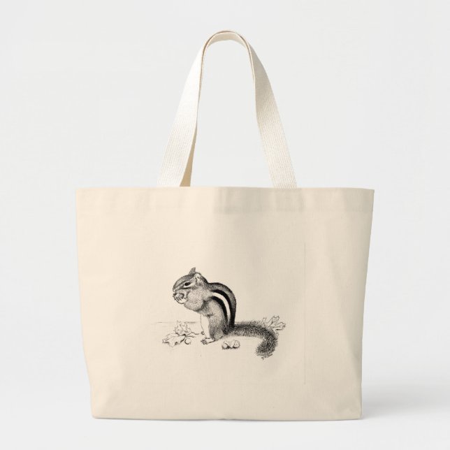 Chipmunk Large Tote Bag (Front)