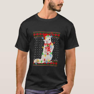 Chipmunk Lights Xmas Ugly Sweater Santa Chipmunk C