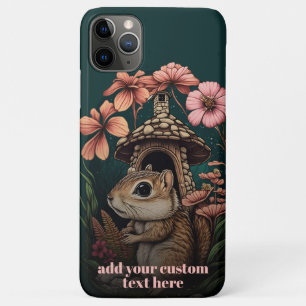 Chipmunk Mushroom Wildflower Cottagecore Custom iPhone 11 Pro Max Case