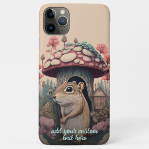 Chipmunk Mushroom Wildflower Cottagecore Custom iPhone 11 Pro Max Case