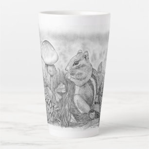 Chipmunk Nibbling Latte Mug