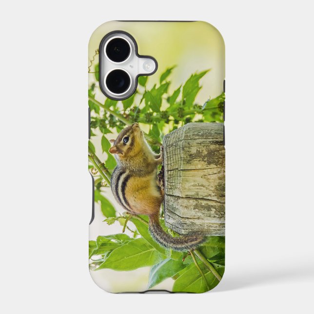 Chipmunk on a Fence Post (Back)
