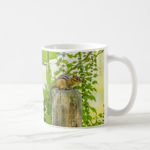 Chipmunk on a Fence Post Coffee Mug
