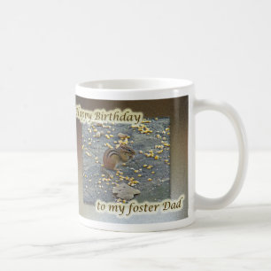 Chipmunk on Rock Birthday Foster Dad Coffee Mug