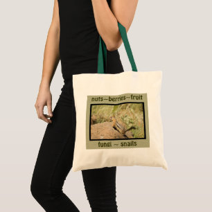 Chipmunk Peering Over A Rock Tote Bag