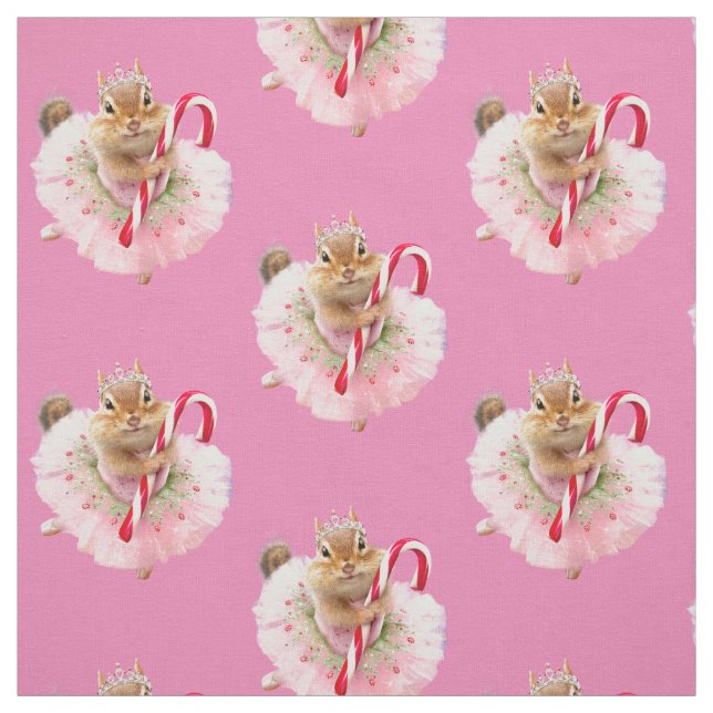 Chipmunk Plum Fairy Fabric (Swatch)