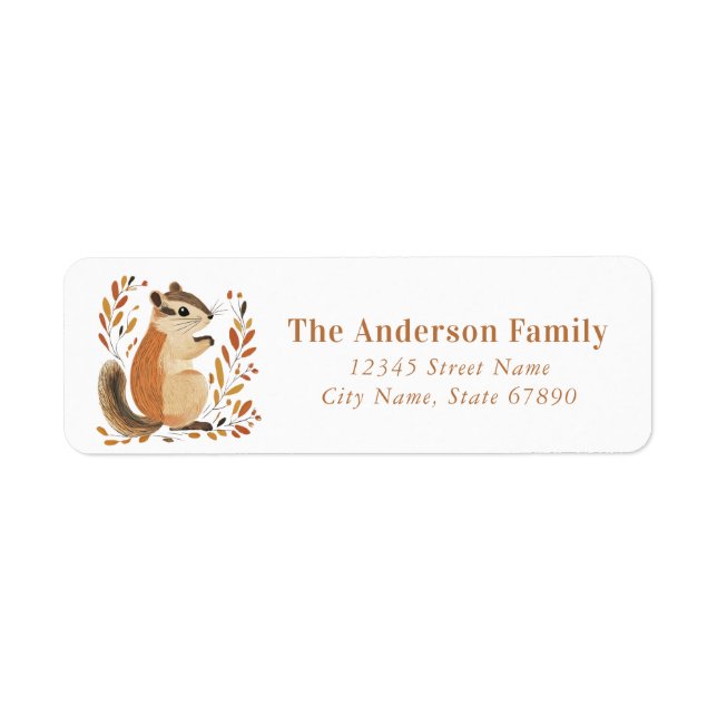 Chipmunk Return Address Labels (Front)