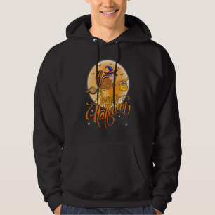 Chipmunk Ride Witch Shotgun Moon Vintage Chipmunk Hoodie
